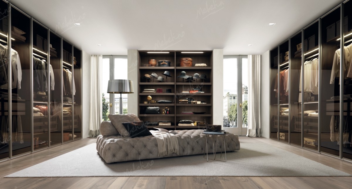 Роскошный мебельный гарнитур для гардеробной комнаты PC560