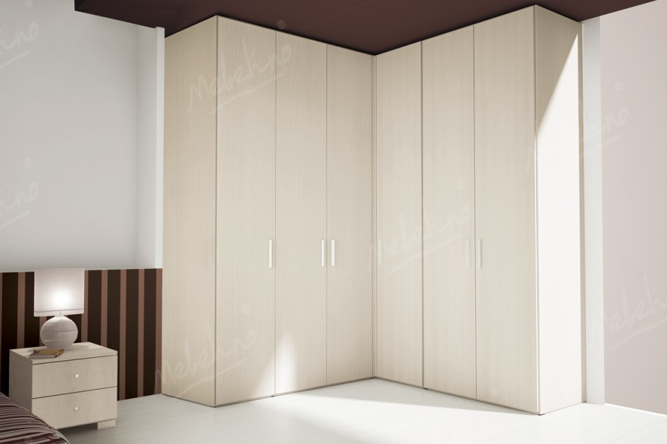 Белый угловой шкаф до потолка, арт CS133