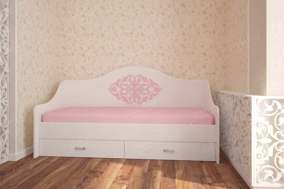 Классическая кровать для девочки со сложным орнаментом Md116