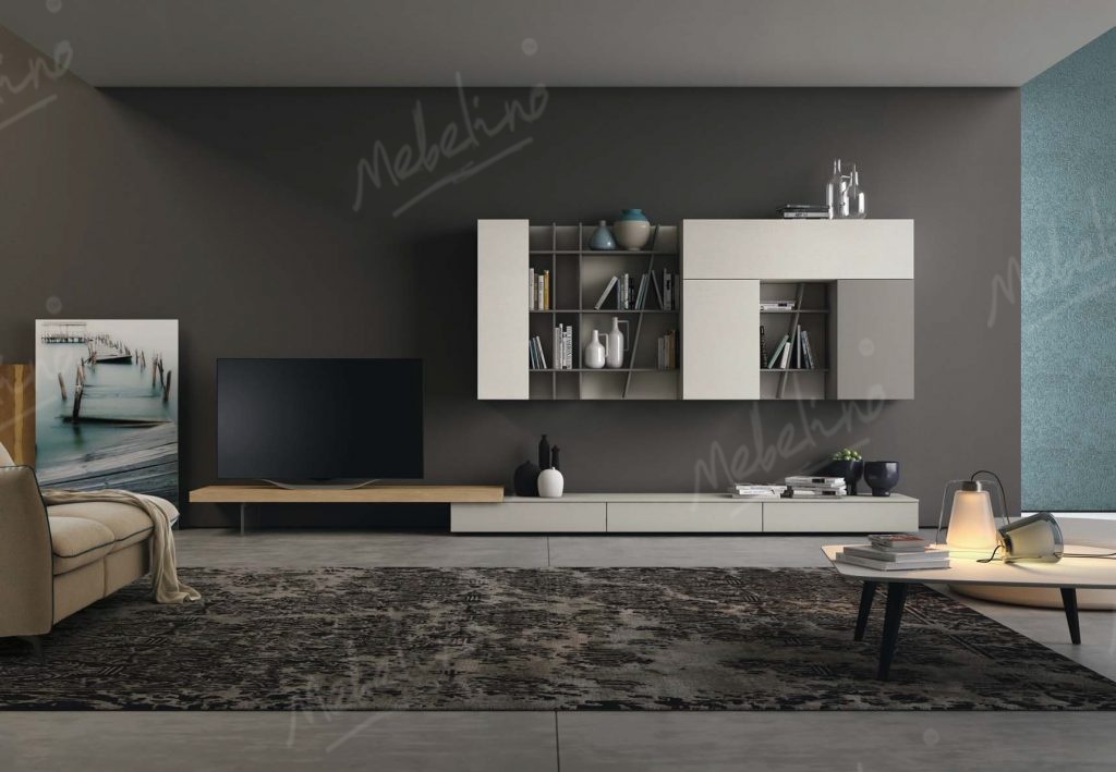 Модная мебель для гостиной в красивых серых тонах PC465