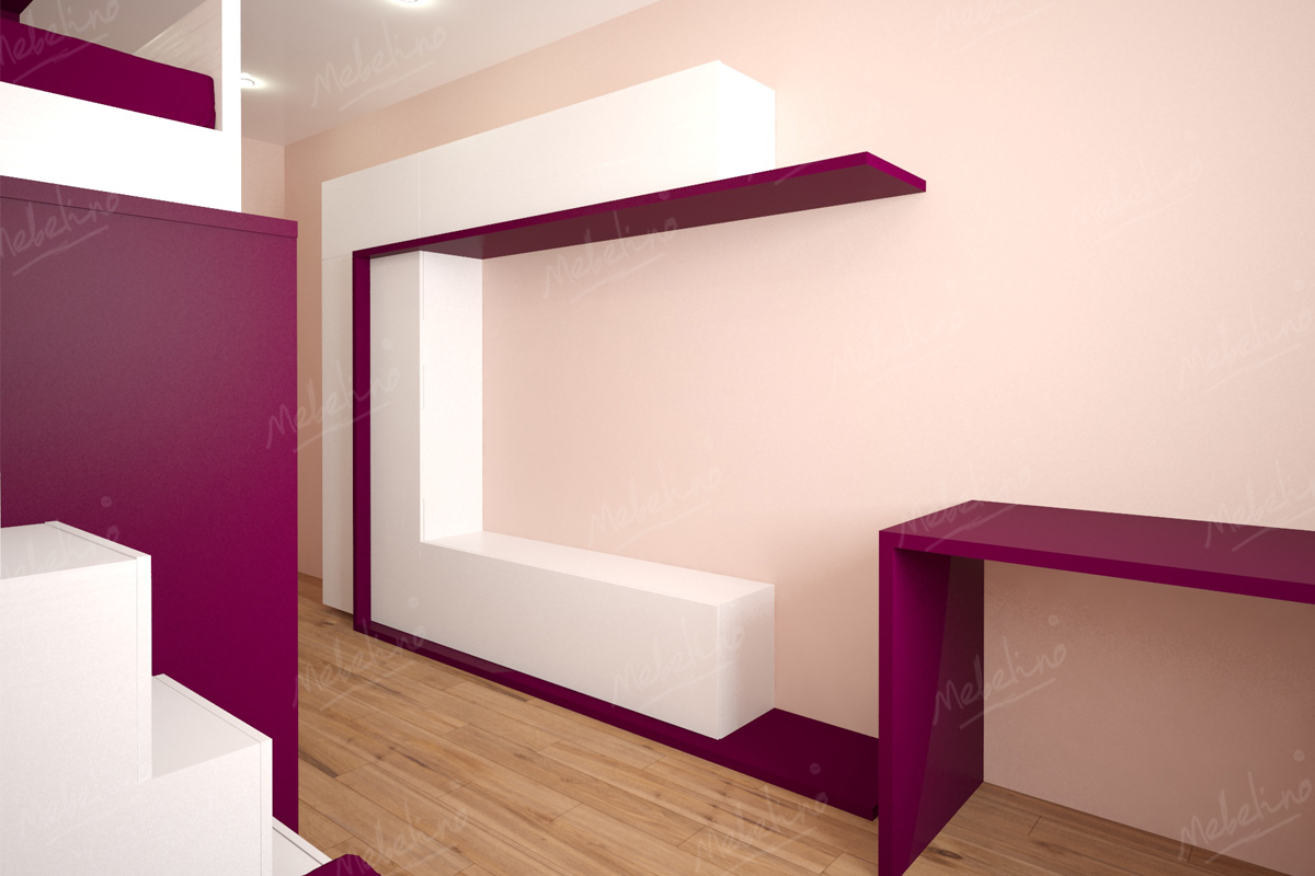 Красочный мебельный комплект для комнаты 2-3 детей Md115