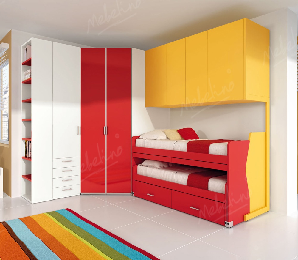 Мебель для детской c с выдвижной кроватью Md146