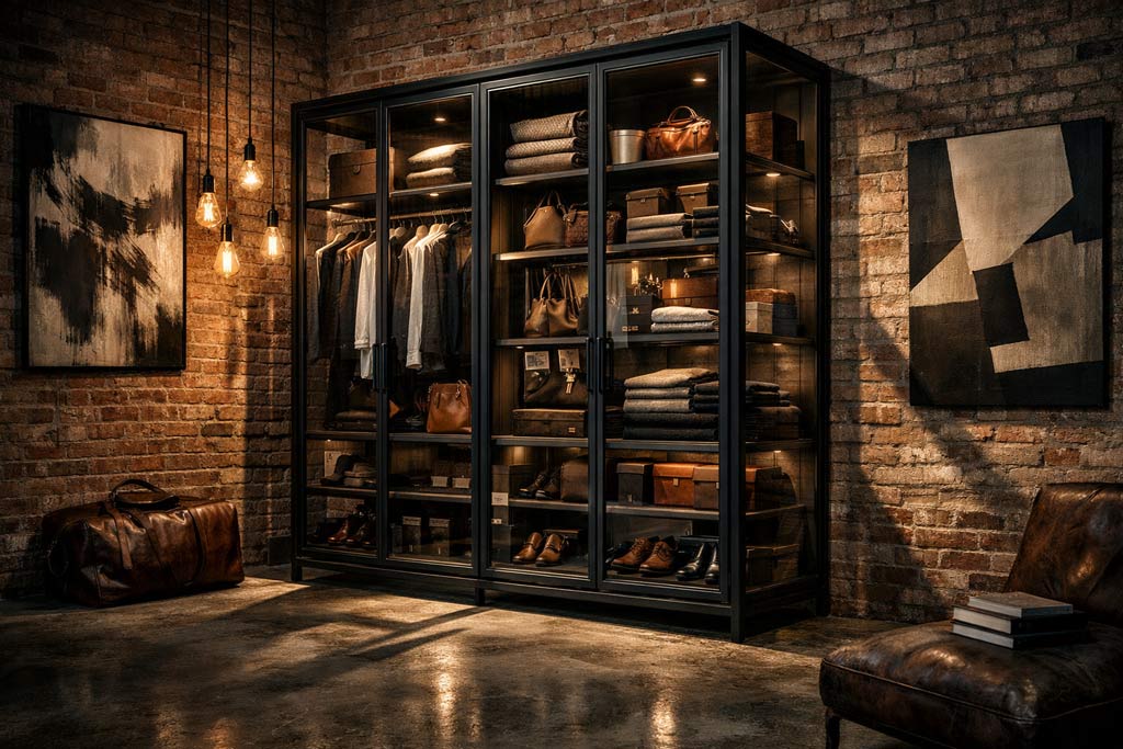 Шкаф для одежды тёмный