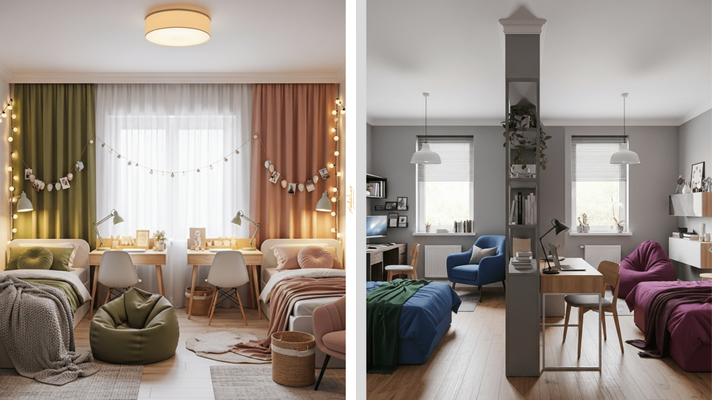 Правильная цветовая палитра для маленькой и большой комнаты разнополых подростков Правильная цветовая палитра для маленькой и большой комнаты разнополых подростков