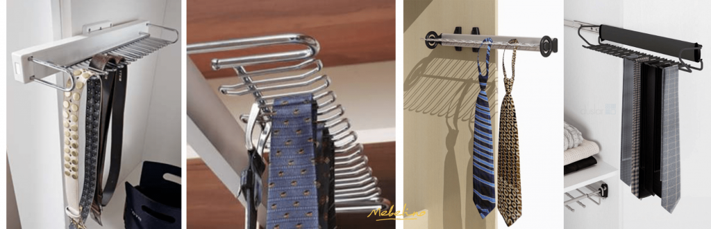 Наполнение шкафа: держатель для ремней и галстуков