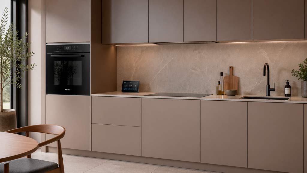 Современная минималистская кухня с естественным освещением