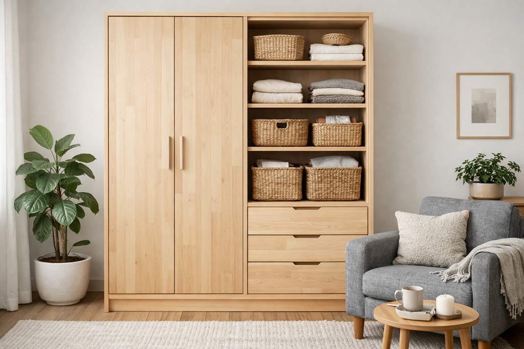 Шкаф для хранения вещей в комнате
