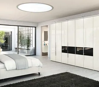 Современный распашной шкаф на всю стену RF193