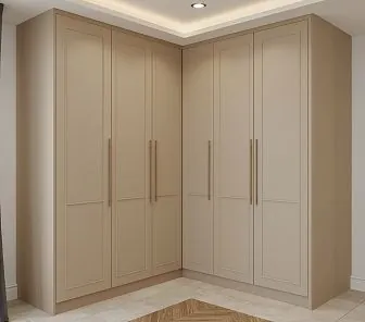 Угловой шкаф с длинными ручками