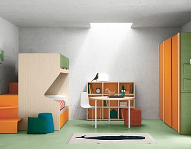 Детская комната, вместительный шкаф, два этажа, Md310