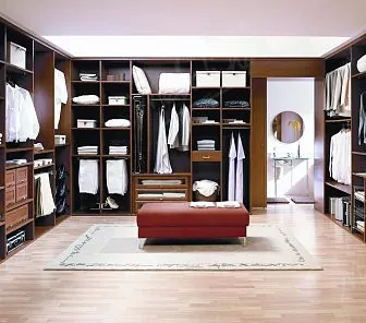 Роскошная гардеробная из натурального массива дерева G77