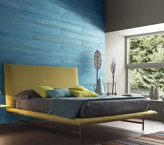 Стеновая панель «Крашеная доска» в бирюзовом цвете ST95