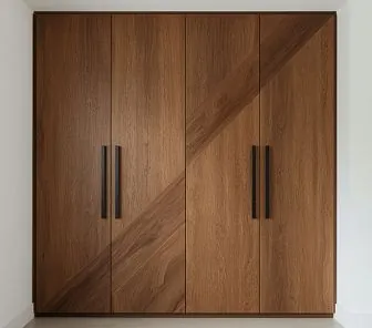 Шкаф встроенный в нишу, матовый МДФ в цвете «песочный»