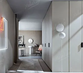 Угловой,современный белый шкаф, арт CS123