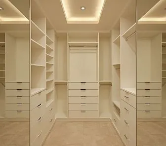 П-образная гардеробная система из МДФ