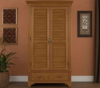 Компактный двухдверный шкаф в классическом стиле