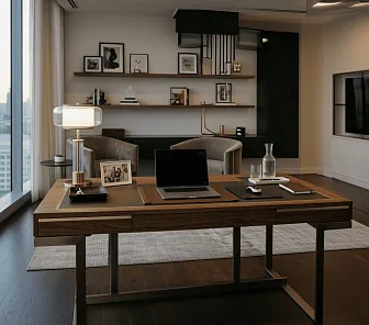 Компактный и простой стол для офисного руководителя