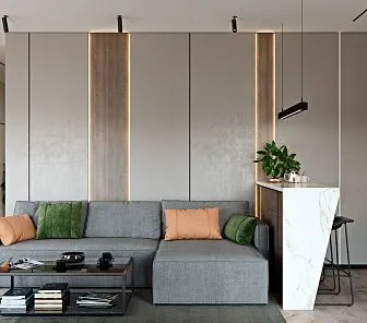 Стеновая панель с подсветкой для стильных интерьеров ST146