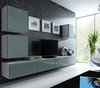 Модульная гостиная с глянцевыми фасадами G302