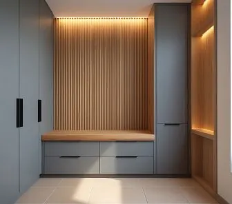 Прихожая в стиле скандинавский минимализм