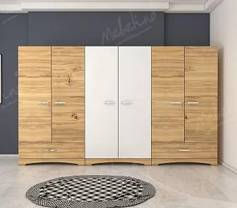 Шкаф на заказ из березы, сосны, ясеня SM 483