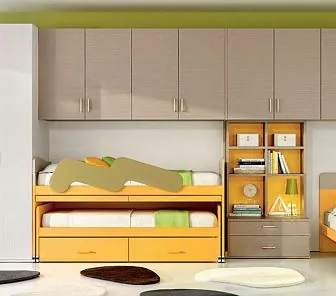 Оригинальная стенка для комнаты 2-3 детей Md155