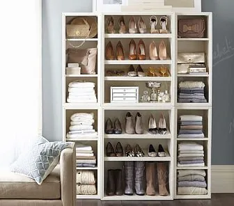 Шкаф с открытыми полками для меблировки гардеробной PC542