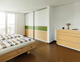 Трехцветный шкаф-купе для спальни D351
