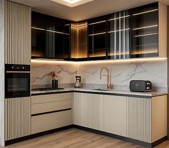  U-образная кухня в стиле современной итальянской классики