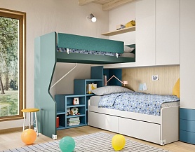 Мебель для детской с вместительным распашным шкафом Md293