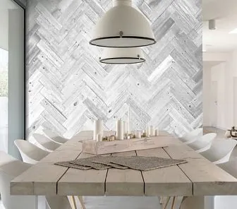 Стеновая панель «Паркетная доска» в приятных серых тонах ST82