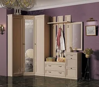 Кремовая мебель с карнизом Е158