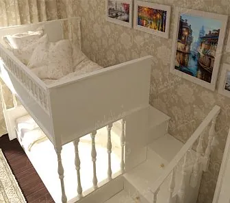 Детская мебель для двух деток в классическом дизайне Md123