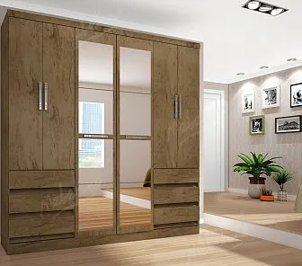 Распашной шкаф с зеркалами RF237