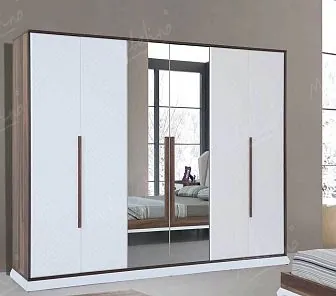 Распашной шкаф с зеркальными дверцами RF232