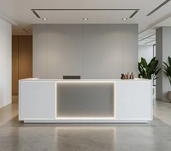 Ресепшн современная стойка с декоративной подсветкой