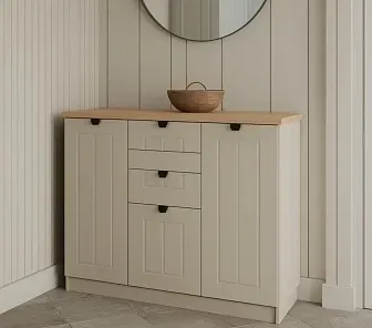 Скандинавская обувница в светлом матовом цвете