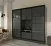 Функциональный шкаф-купе с темными стеклами D 490