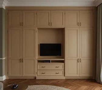 Встроенный шкаф с ТВ-нишей