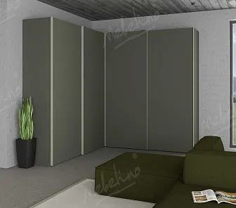 Современный распашной шкаф, встроенный в угол CS214