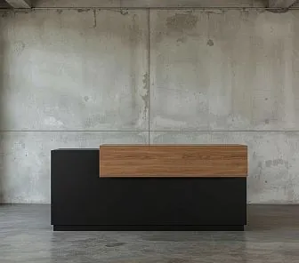 Ресепшн строгая стойка в индустриальном стиле