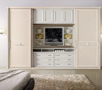 Гостиная: ТВ-зона, стеллажи, пеналы, комоды G174