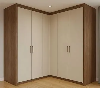 Угловой шкаф Дуэт Орех и Крем