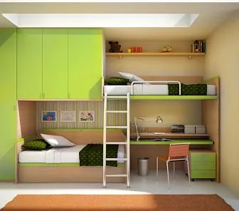 Мебель с кроватью «Чердак» и рабочей зоной Md25081