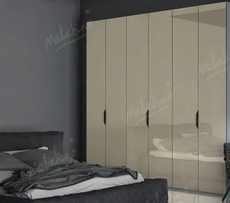 Распашной шкаф кремового цвета RF180