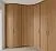 Элегантный радиусный шкаф в отделке под натуральный дуб