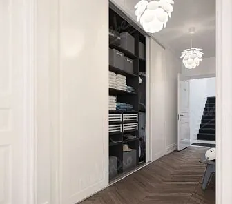 Встраиваемый однотонный шкаф-купе D372