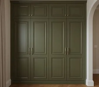 Шкаф встроенный фасады в классическом стиле с глубокой фрезеровкой