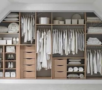 Функциональная гардеробная для мансарды, под заказ PC562