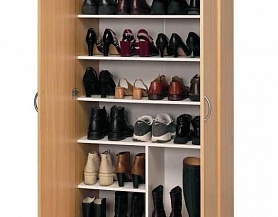 Узкий распашной шкаф для обуви из МДФ под заказ OB25049